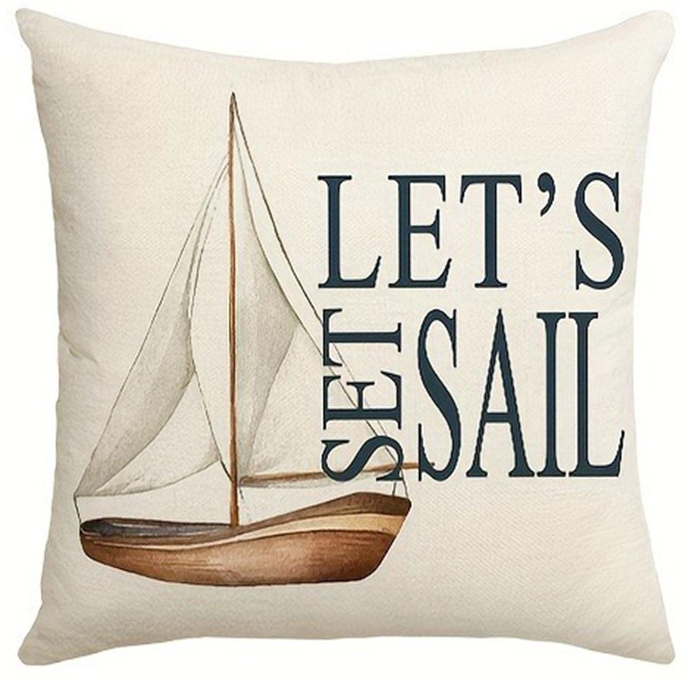 Nautical Theme Fashion With Zipper Closure Living Room Sofa Ocean Style Decorative Pillow Cover Does Not Include Pillow Core
