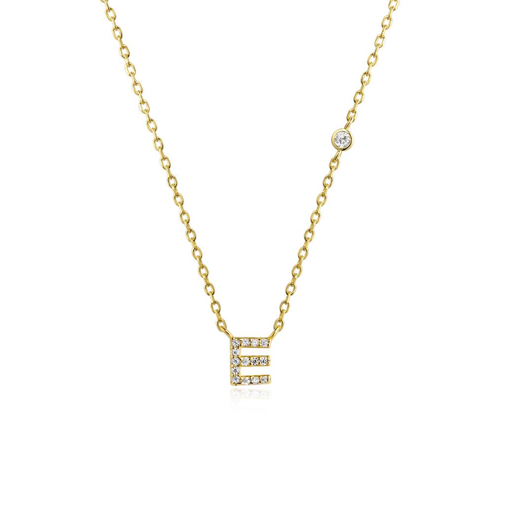 ANDYWEN 925 Silver Gold Small 26 Letters A- Z Zircon CZ Pendant Monogram Necklace Me Initial Alphabet M A Jewelry