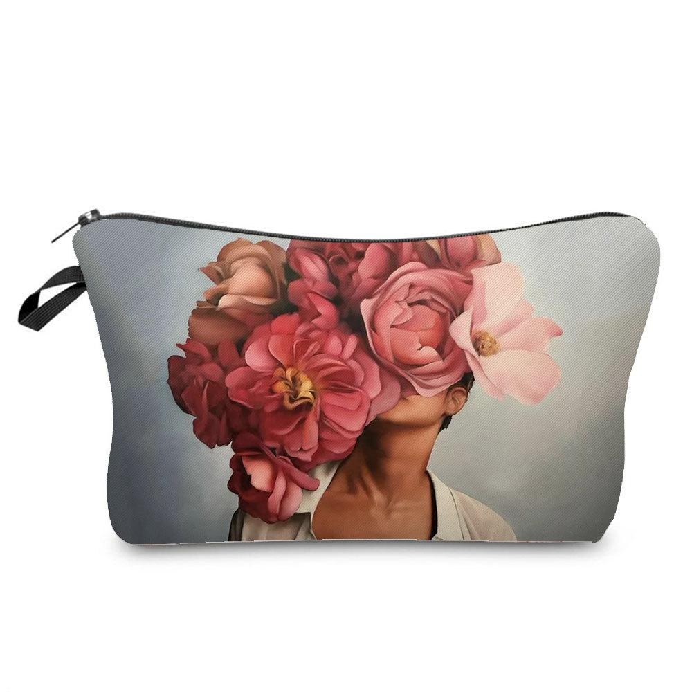Women Flower Woman Cosmetic Bag Toiletries Organize Travel Storage Case 6761 KTB