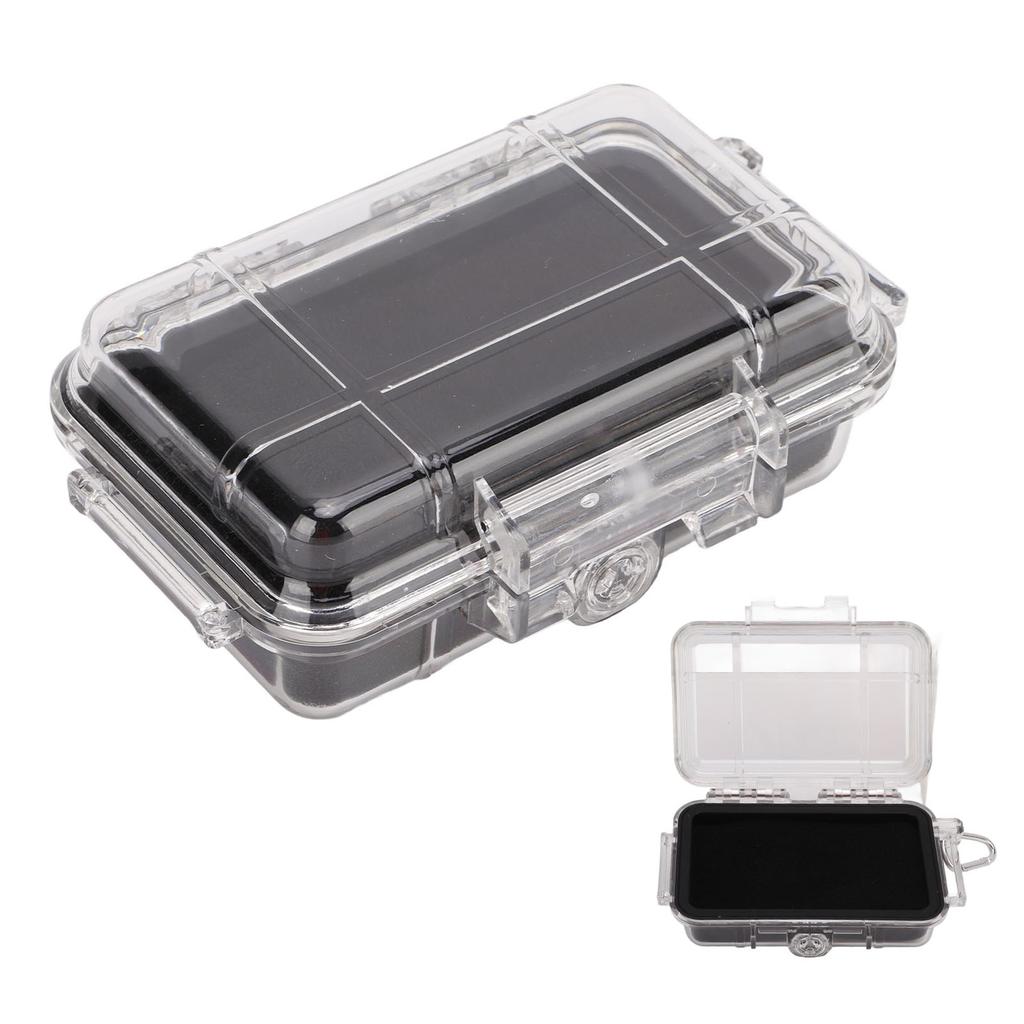 Plastic Shockproof Box with Shock Absorption Liner Outdoor Waterproof Airtight Case TransparentSmall Size