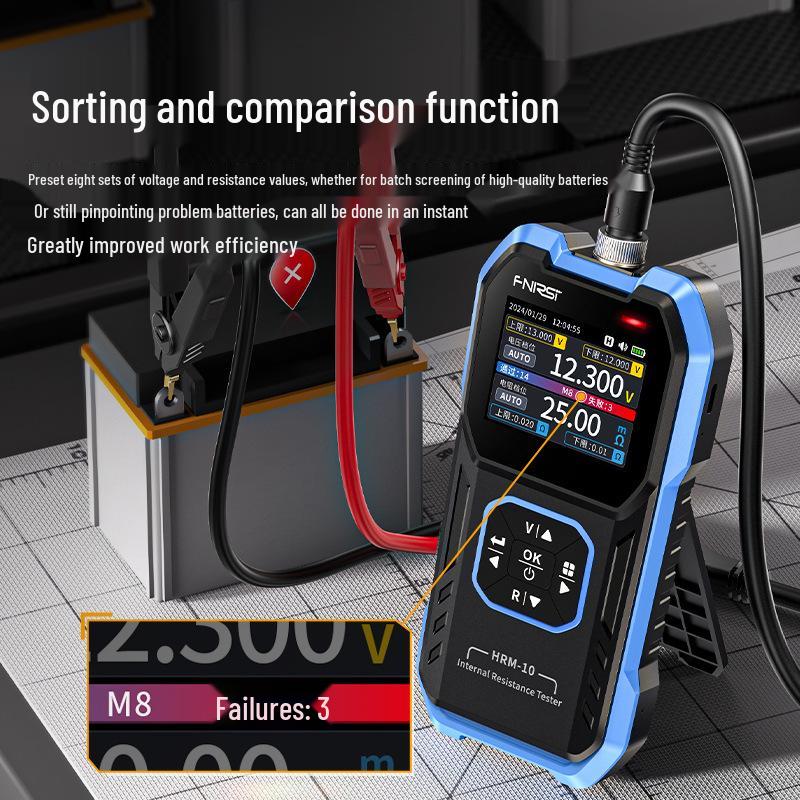 FNIRSI High-Precision Lithium Battery Voltage & Resistance Meter for 18650 Battery Internal Resistance Detection