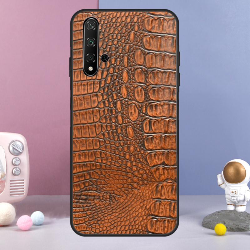 Crocodile Pattern Print Case For Huawei P40 Lite P20 P30 Nova 11 Pro 3i 7i 8i 11i Y91 Y60 Y70 Y61 Y90 9 10 SE Cover