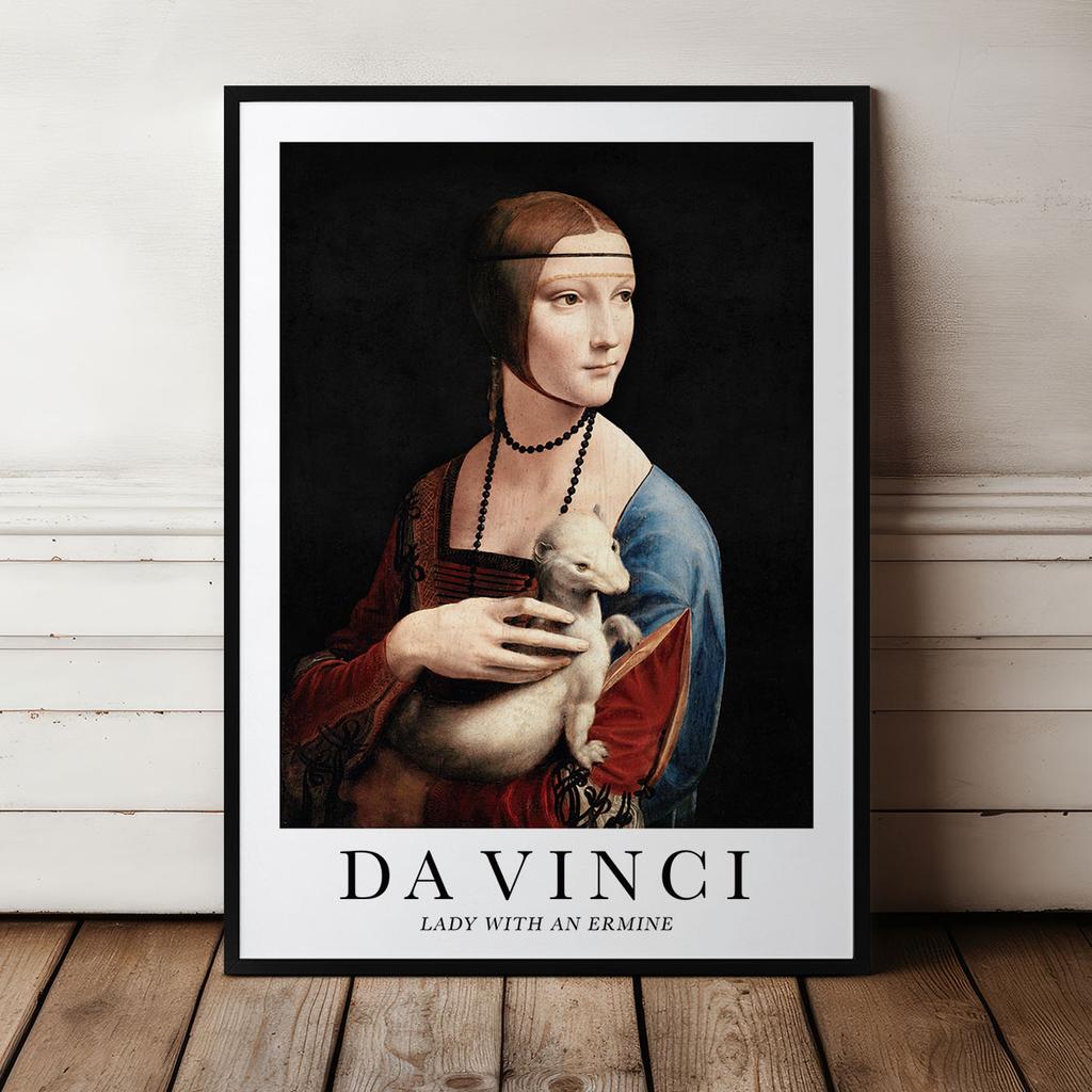 Poster In Frame Leonardo Da Vinci Lady with an Ermine
