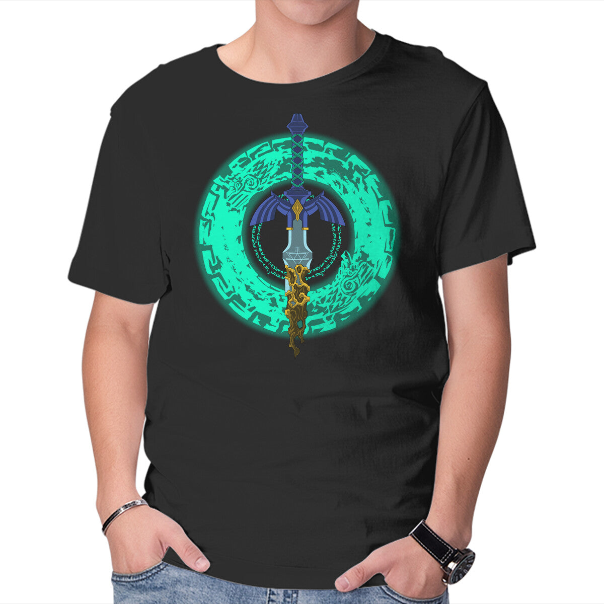 Unisex Crew Neck T-Shirt The Decaying Sword Graphic Short Sleeve Casual Tee XS