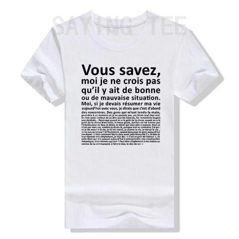 VOUS SAVEZ Monologues D Otis Classic T-Shirt Funny Letters Printed Sayings Graphic Tee Tops Humorous Personality Outfit Gifts