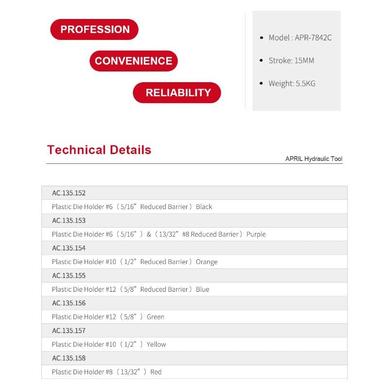 Manual A/C Hose Crimper Kit Automotive Air Conditioning Repaire Tools JX-71500 Hose Crimping Tool