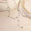 Popular Design Stainless Steel Necklace High-end Starry Sky Inlaid Zircon Necklace Light Luxury Women Necklace Jewelry Gift