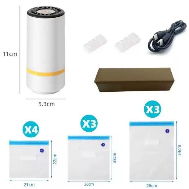 Rechargeable Portable Handheld Vacuum Sealer for Food Preservation