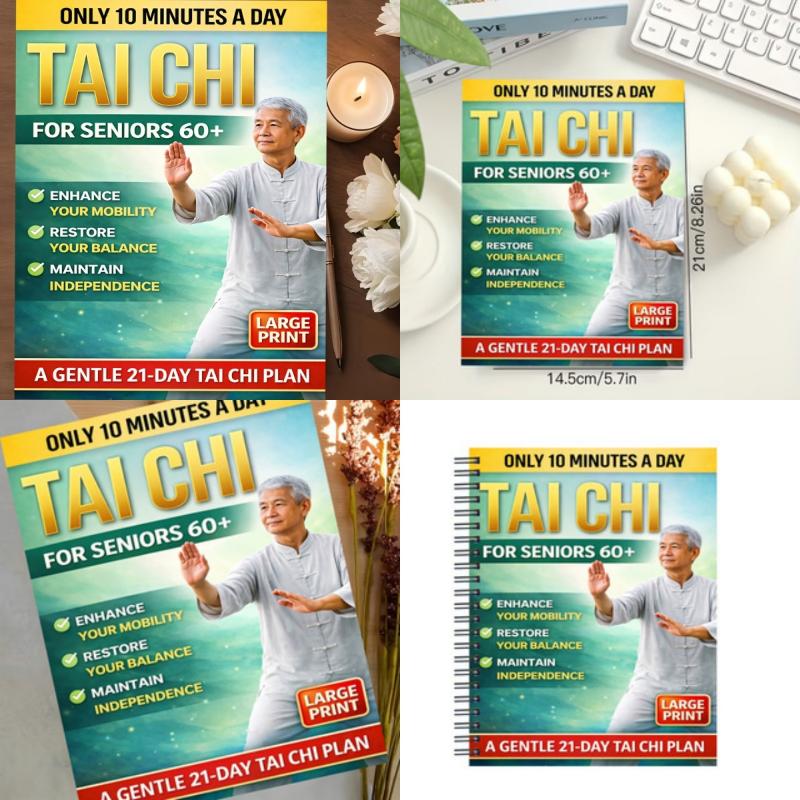 28 Days Transformation Challenge Taiji For Seniors Only 10 Minutes Daily Taiji Walking Slowly Easy 4-Week Program Book