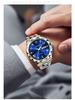 Men's Waterproof Luminous Quartz Watch with Leather Strap & Steel Band