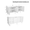 Geometric Designer Dining Room Sideboard with Irregular Curves, Multiple Storage, and Stylish White – Perfect for Minimalism & Modern Decor