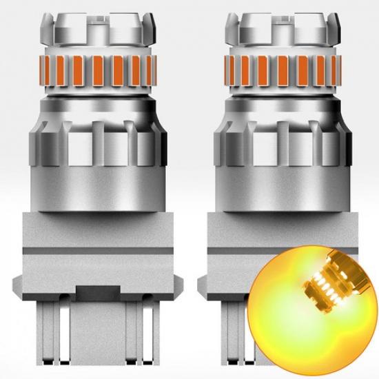 

2x 3157 3156 Amber Yellow LED Turn Signal Parking Light Bulbs Error Free AUXITO