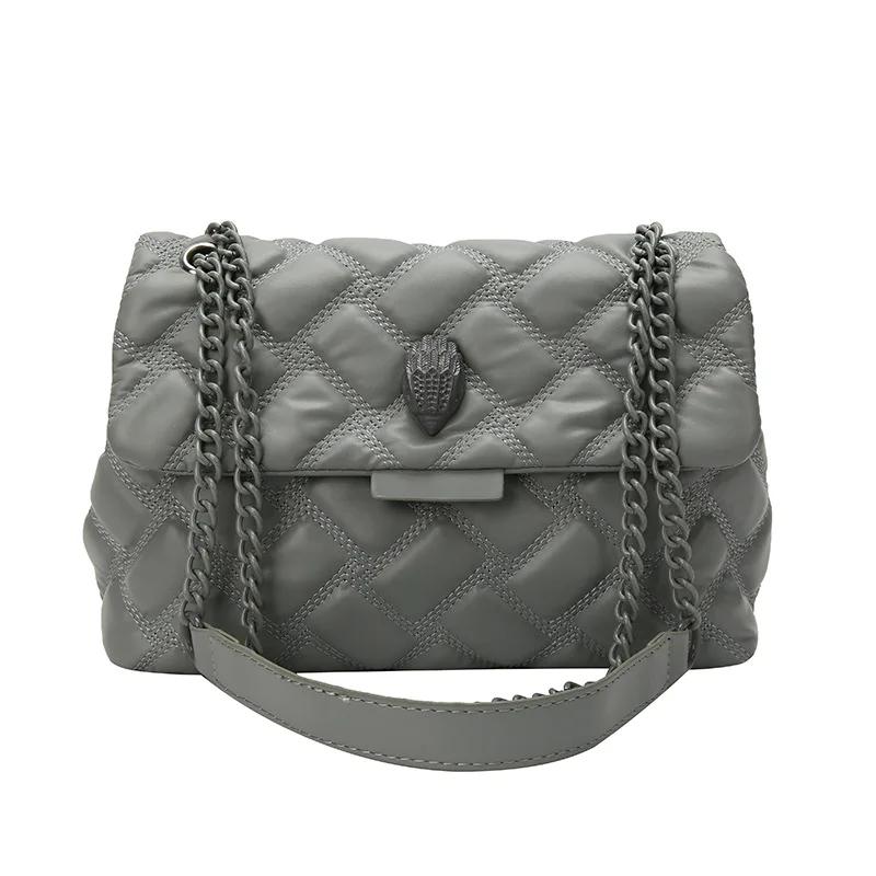 Leather bag Nieuwe Aankomst Gewatteerde Adelaar Metaal Dames Schoudertas Hoge Kwaliteit Borduurwerk PU Leer Dames Crossbody Tas Mode Luxe Design
