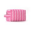 Striped Cosmetic Bag Large Capacity Travel Pouch Reusable Toiletry Pouch  Daily Use