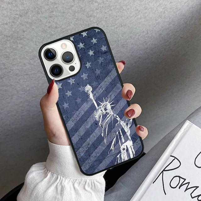 USA American Flag Phone Case Cover For iPhone 17 Air 16 15 14 Plus 12 13 Pro Max Coque Shell Fundas
