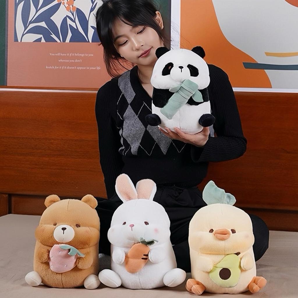 Plush Animals, Cuddly Stuffed Animals, Panda, Rabbit, Duck, Bear, Animal Family, Kids' Favorite, Birthday Gift, Interior Decor, Body Pillow, Fluffy,