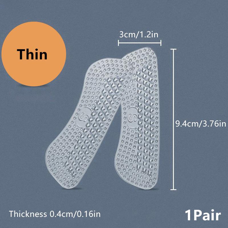 1Pair Silicone Heel Stickers Heels Grips For Women Men Anti Slip Heel Cushions Non-Slip Inserts Pads Foot Heel Care Protector