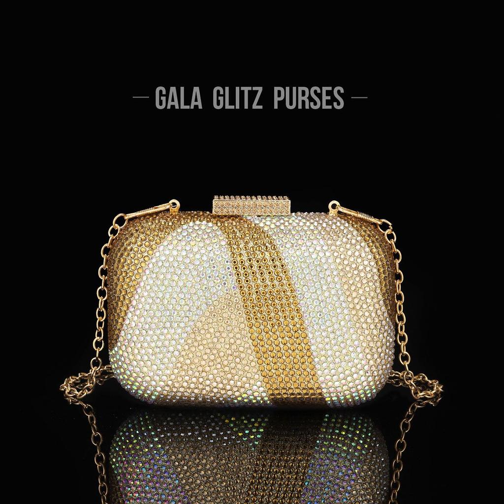 Europeisk och Amerikansk Kvällsväska för Damer med Diamanter och Kristaller för Fest och Bröllop