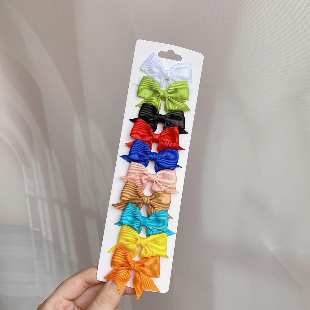 10 STÜCKE Neue Schwalbenschwanzschleife Kinder Haarspangen Haaraccessoires Set Niedliche Hundert Mädchen Haarkarten