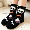Halloween Coral Velvet Women's Socks Don't Shed Hair Cartoon Warm Middle Socks