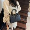 Textured Handbag Bag Women's New Simple Solid Color Shoulder Bag Trendy Fashion Messenger Bag