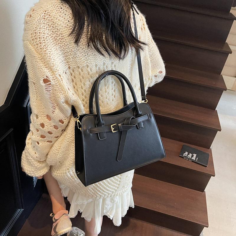 Textured Handbag Bag Women's New Simple Solid Color Shoulder Bag Trendy Fashion Messenger Bag