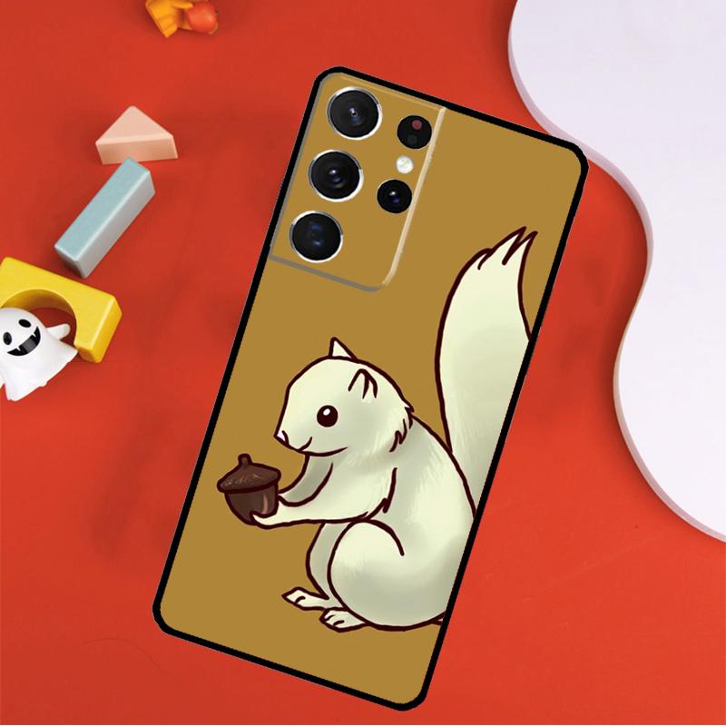 Cute Animal Squirrel Phone Case For Samsung Galaxy S25 Ultra S24 Ultra S9 S10 S20 S21 S22 S23 Plus S24 FE Cover