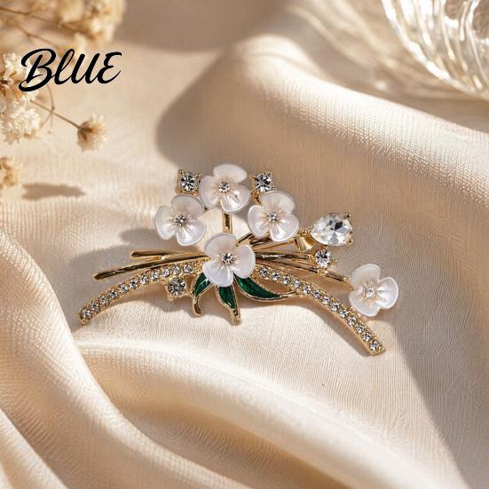 Brooch Pin White Plum Blossom Brooch Artistic Flower Branches Lapel