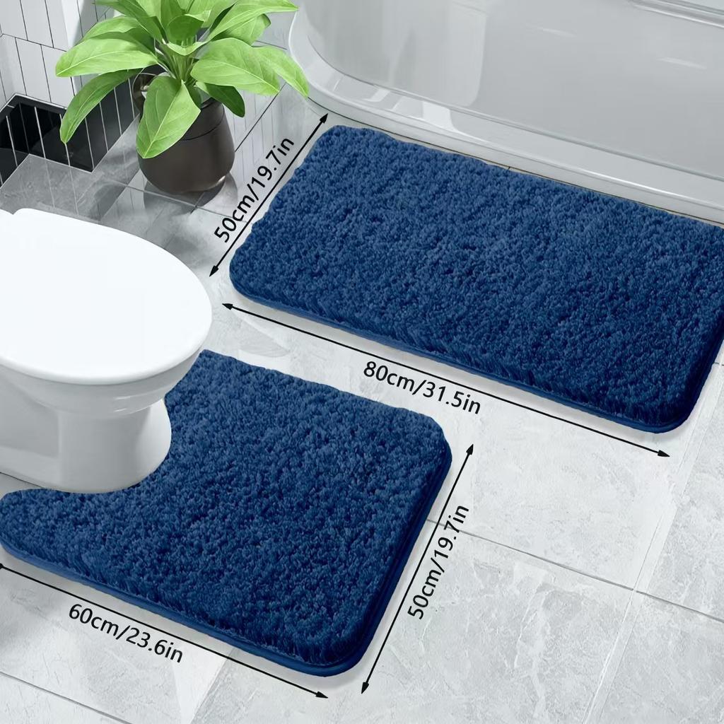 Bathroom Absorbent Floor Mat Home Bathroom Floormat Quick Drying U-shaped Toilet Cushion Carpet Bathroom Accessories At The Entrance of The Toilet