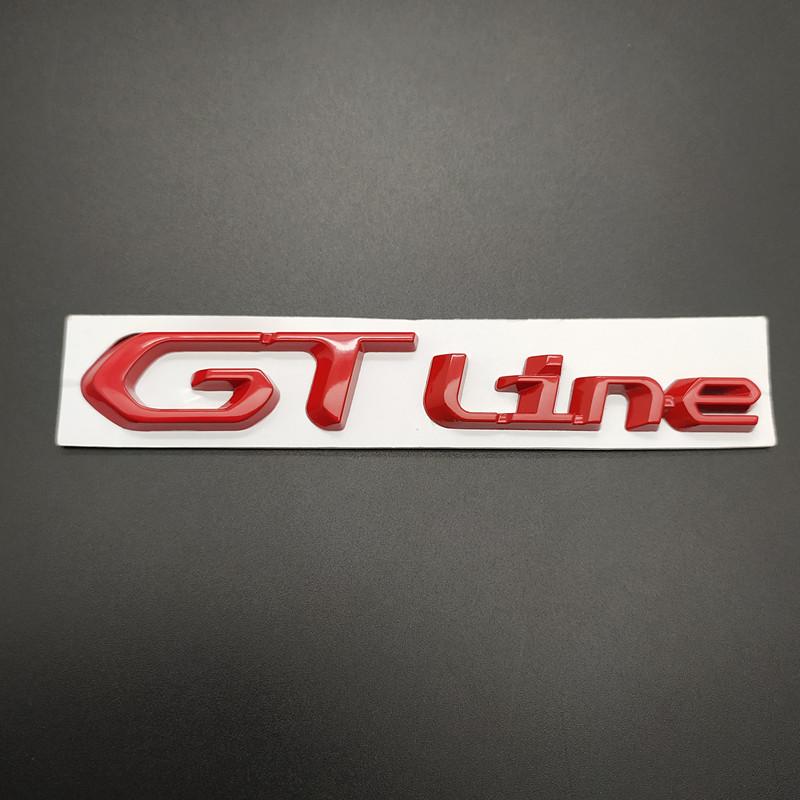 SQOB1 3d metal Car Sticker GT Line Emblem Sticker Rear Trunk Sticker For Proceed GT LINE Peugeot 206 207 208 308 408 508 5008 3008