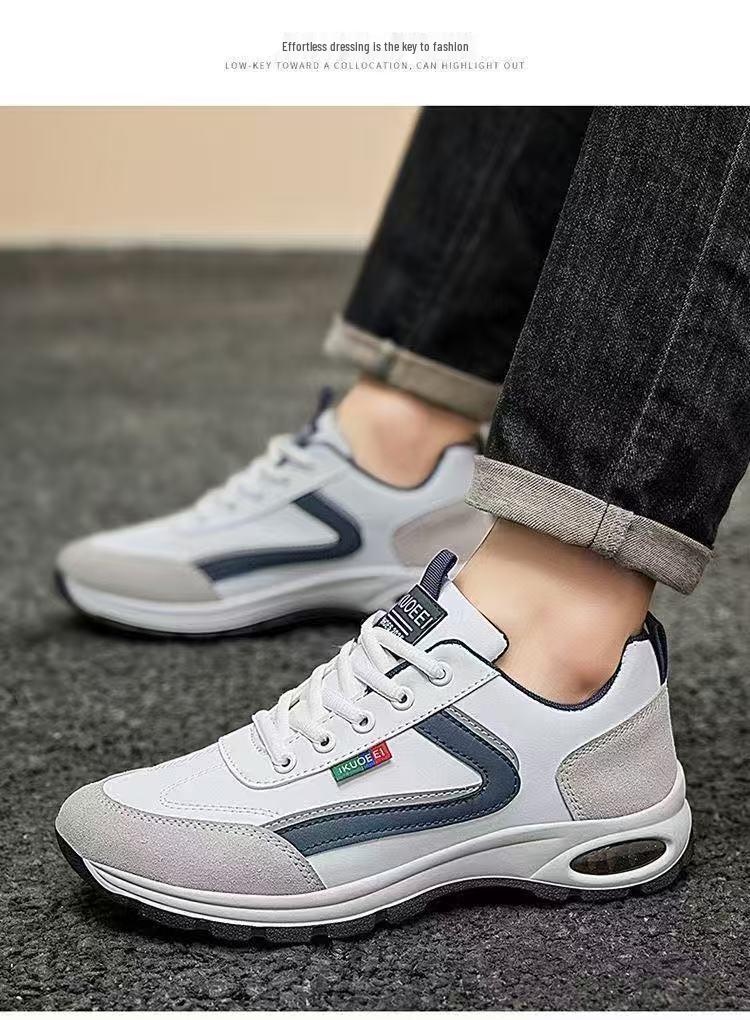 Men's Lightweight Waterproof Running & Work Shoes - Comfortable, Thick Sole, Casual Outdoor Sneakers for Spring & Autumn