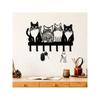 Colgador de Llaves Metálico de Gato Vintage Estante Colgador de Pared para Entrada Cocina Almacenamiento