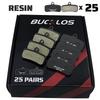 25 Pairs BUCKLOS Bike Disc Brake Pads for SHIMANO D02S N03A Ceramic Resin Bicycle Hydraulic Brake Pads Bicycle Disc Brake Pads