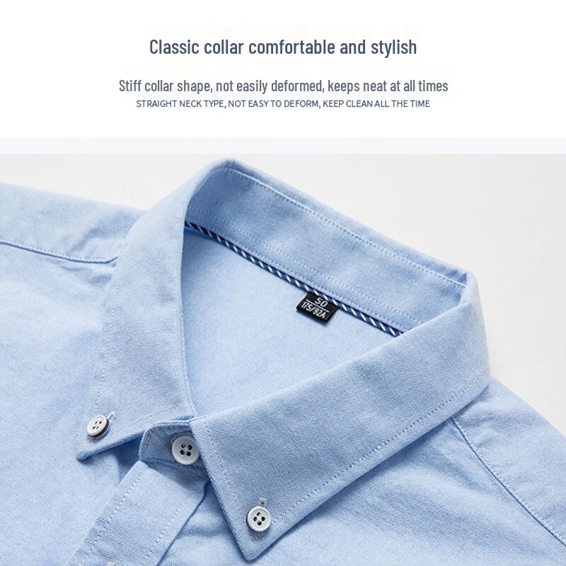 Hengyuanxiang Men's 100% Cotton Long-Sleeve Shirt