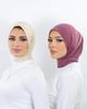 Ready To Wear Full Cover Inner Instant Hijab Premium Quality Jersey Scarf With Tie Back Buttons Muslim Women Turban Caps