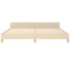 Vidaxl Bed Frame Without Mattress, Cream, 200X200 Cm, Upholstered