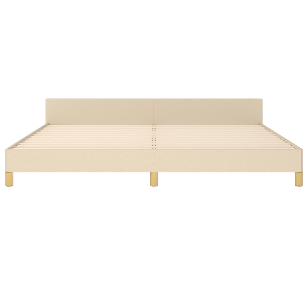 Vidaxl Bed Frame Without Mattress, Cream, 200X200 Cm, Upholstered