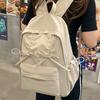 Schoolbag schoolbag female student college student pleated drawstring bow design sense going out backpack backpack female travel lightweight