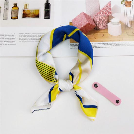 Cotton And Linen Small Square Scarf Silk Scarf Women'S Spring And Autumn New Style Artistic And Versatile Fashionable Temperament Headband Scarf