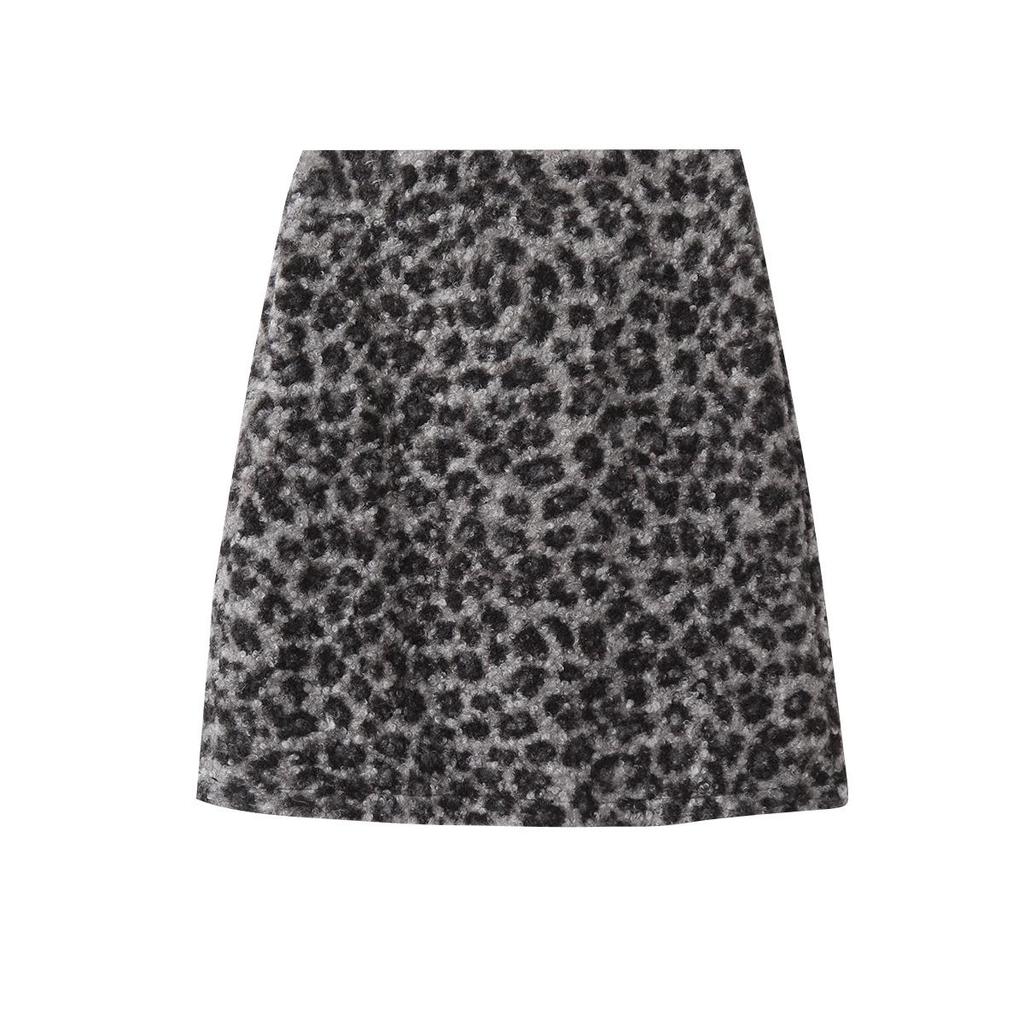 Spicy Girl Leopard Print High-Waisted Midi Skirt - Slimming, Hip-Hugging Autumn/Winter Style
