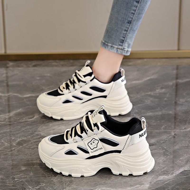 

Putian dad shoes autumn and winter new models show feet small soft sole student fried street sneakers 34