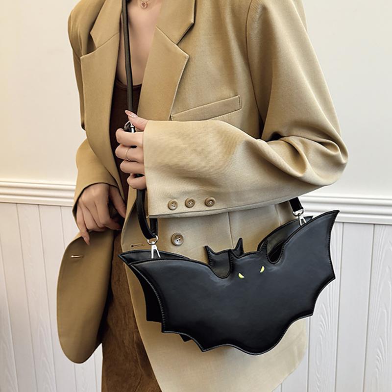 Bolsa Transversal Feminina Personalizada Criativa Bolsa Pequena Feminina Halloween Morcego Personalidade Engraçada Mensageiro de Ombro Axilar
