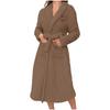 Women's -Color Long-Sleeve /Winter Warm Bathrobe Plush Homewear Robe Homewear Set