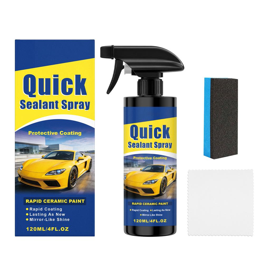 Keramische coating voor auto's, lakoppervlak met waterafstotende eigenschappen, snelle afdichtingsspray die de autolak verjongt, 120 ml