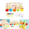 Wooden Multifunctional Arithmetic Clip Bead Learning Board Kid Puzzle Toy Set For Early Learning