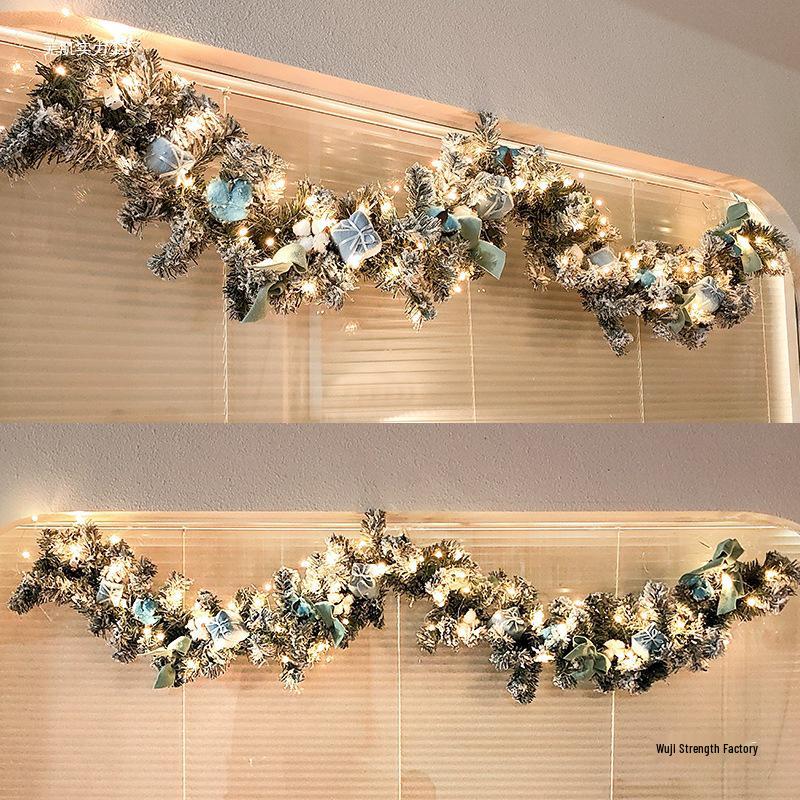 2.7m Rattan Christmas Light Ball Garland for Window Decoration