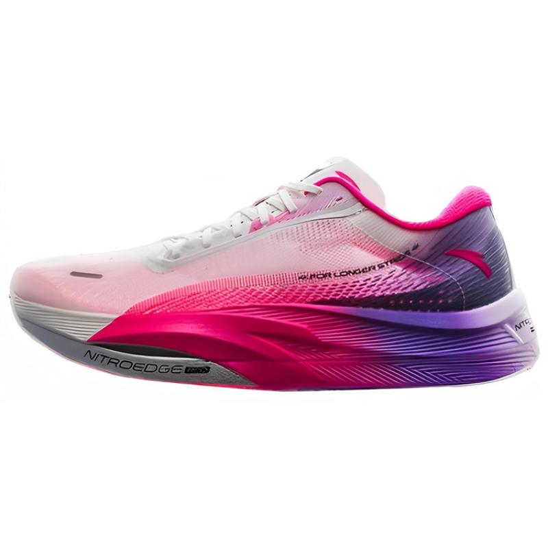 Anta C202 5 GT Shock Absorbers Slip Resistant Low top Marathon Sprint Running Shoes Men s White Red Purple Sneakers 112355561-1 39
