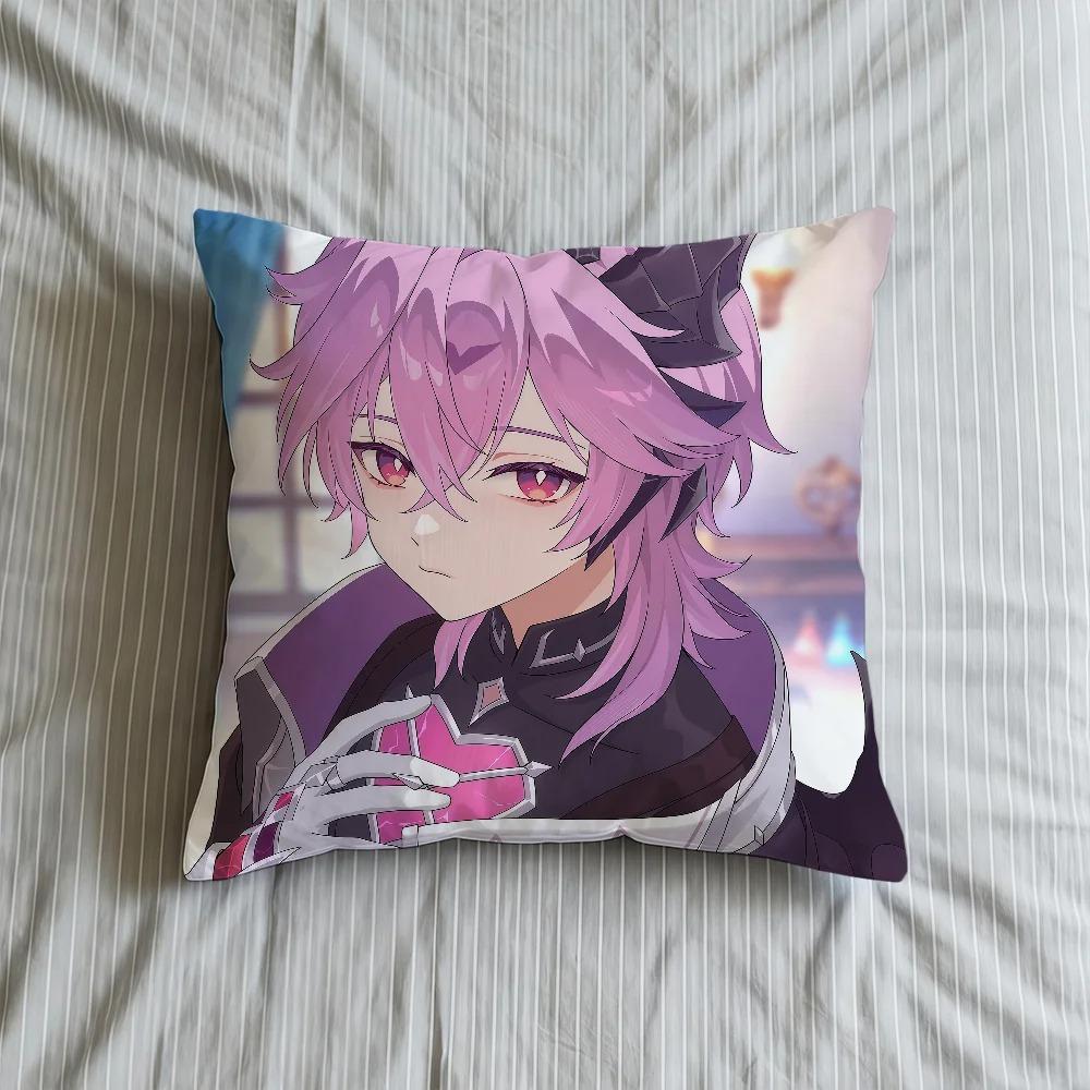 Genshin Impact Durin Printed Pillowcase Kawaii Anime Room Decoration Daily Home Decoration Sofa Chair Car Decoration Pillowcase