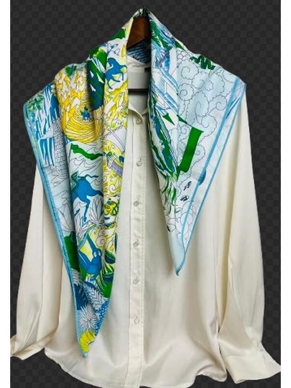 

SIYUTANG Splendid Unending Twill Satin Square Scarf