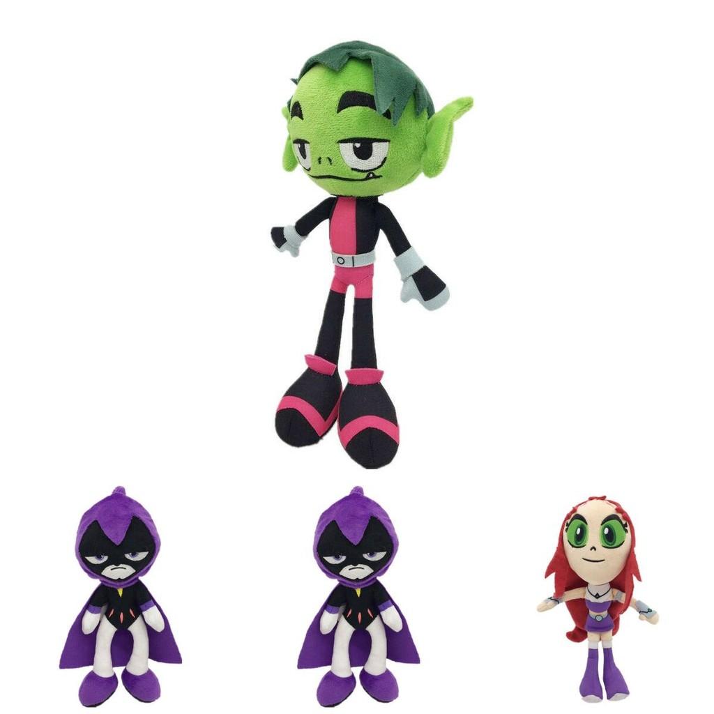 Adorable 10-inch Teen Titans Go Plush Toy Collection Featuring Robin Raven Cyborg